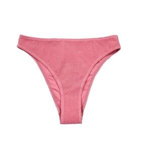 Paris Atelier & Other Stories Textured Crepe Tanga Bikini Swim Bottom Pink 6